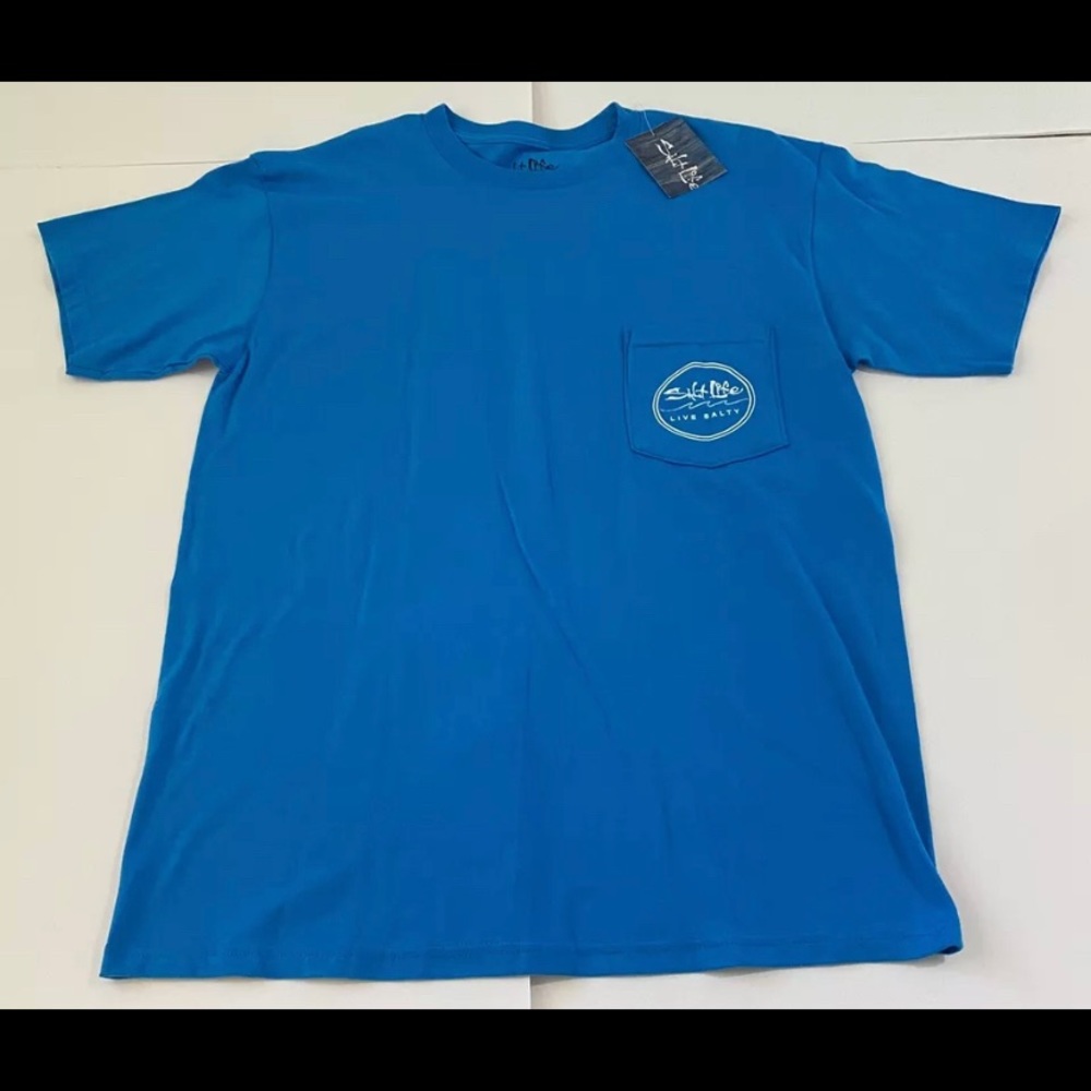 Salt Life Live Salty Blue T-Shirt NWT Read Description New Size M
